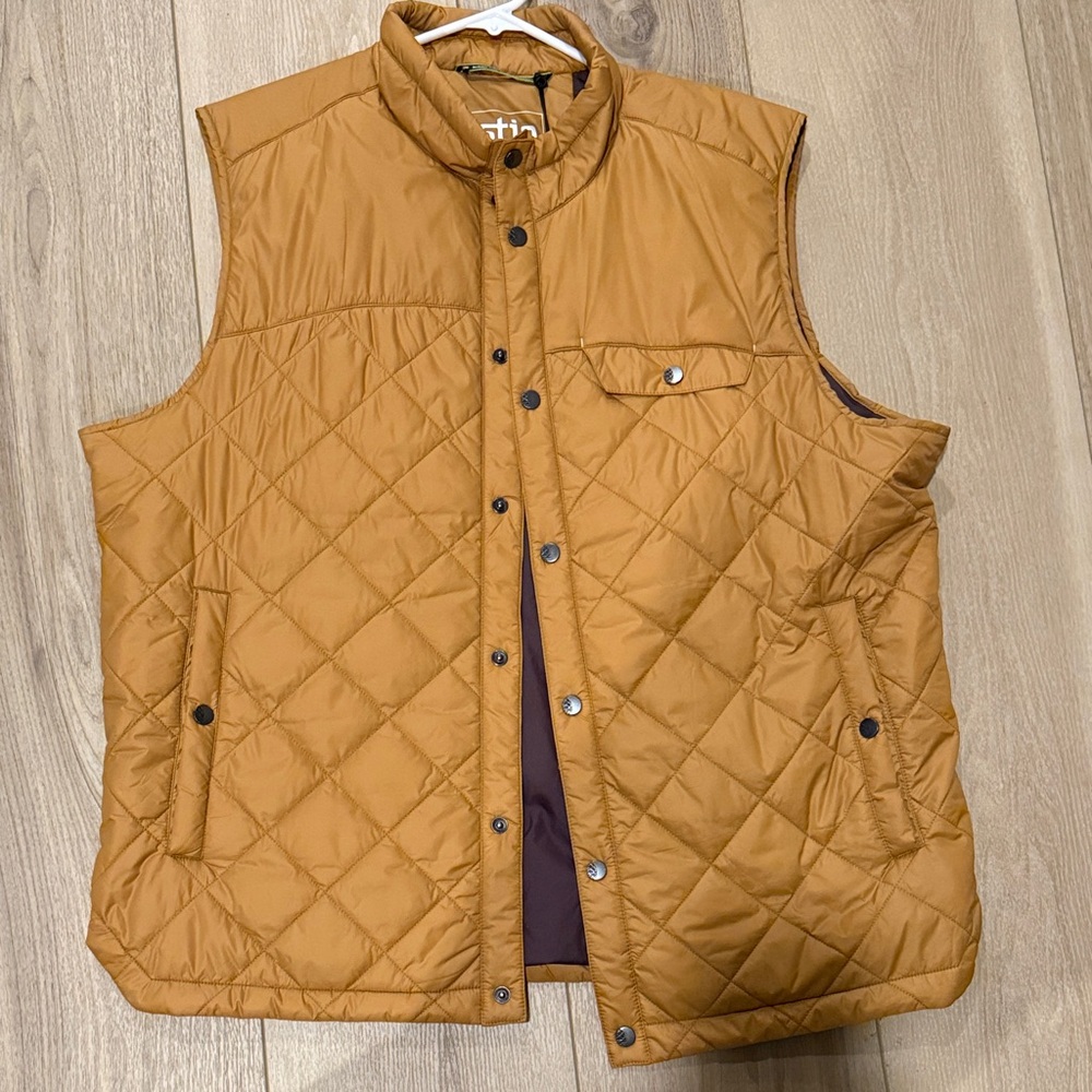 Stio Quilted Puffer Vest in Mustard